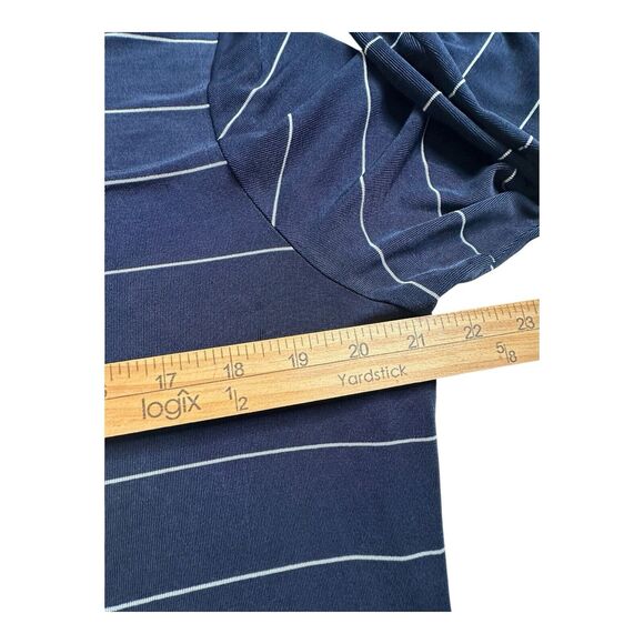 Chicos Travelers Black Snap Button Up Stripe‎ ~ Acetate Size 3 (Large) - Picture 10 of 14